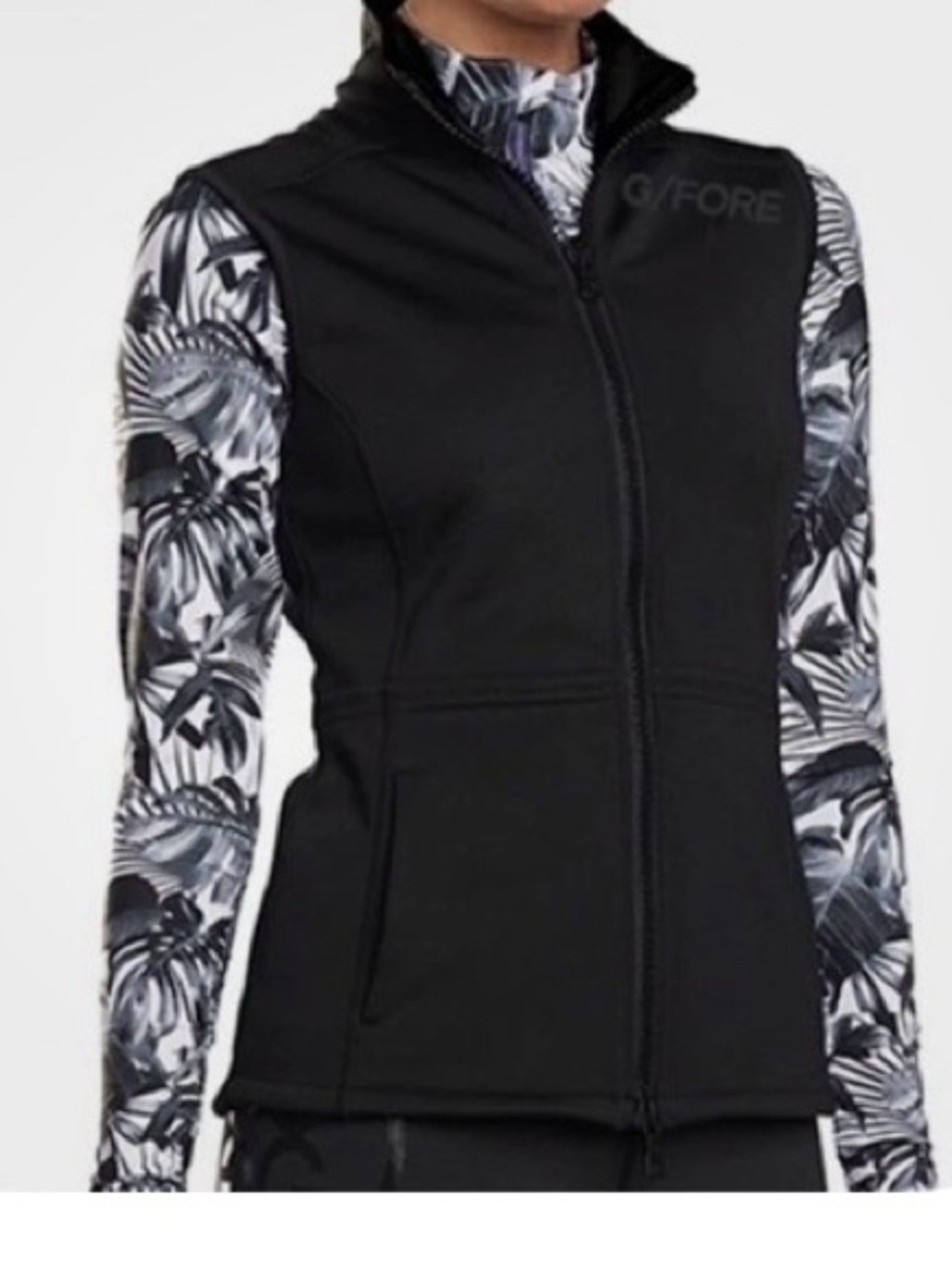 G/FORE Black Zip-Up Women's Golf Vest